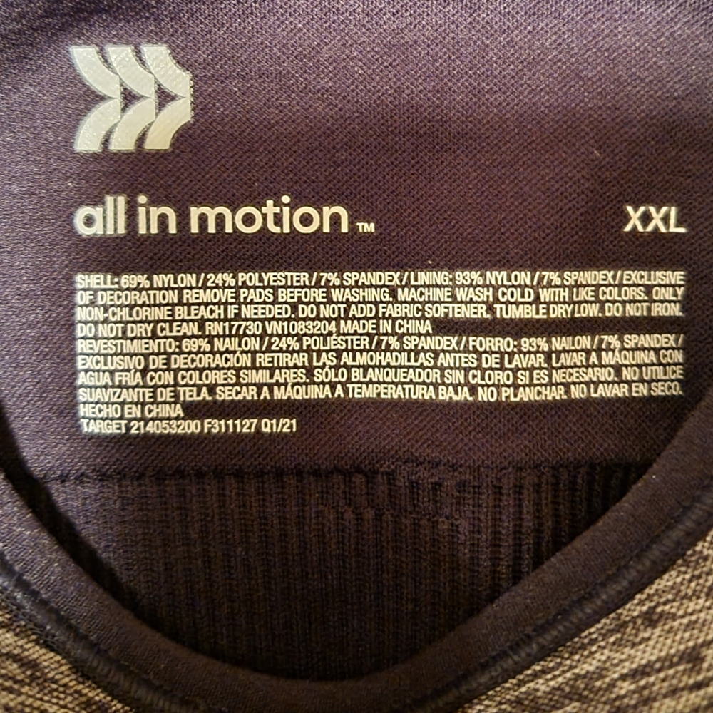 All in Motion Seamless Sports Bra Size XXL - Picture 3 of 6
